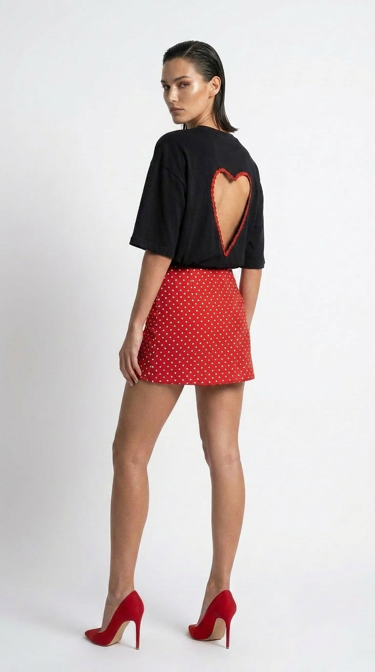 Heart Shape Tee - Black