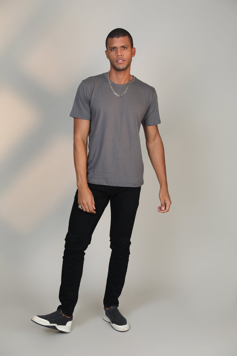 Melange Grey - Short sleeve t-shirt - Botnia