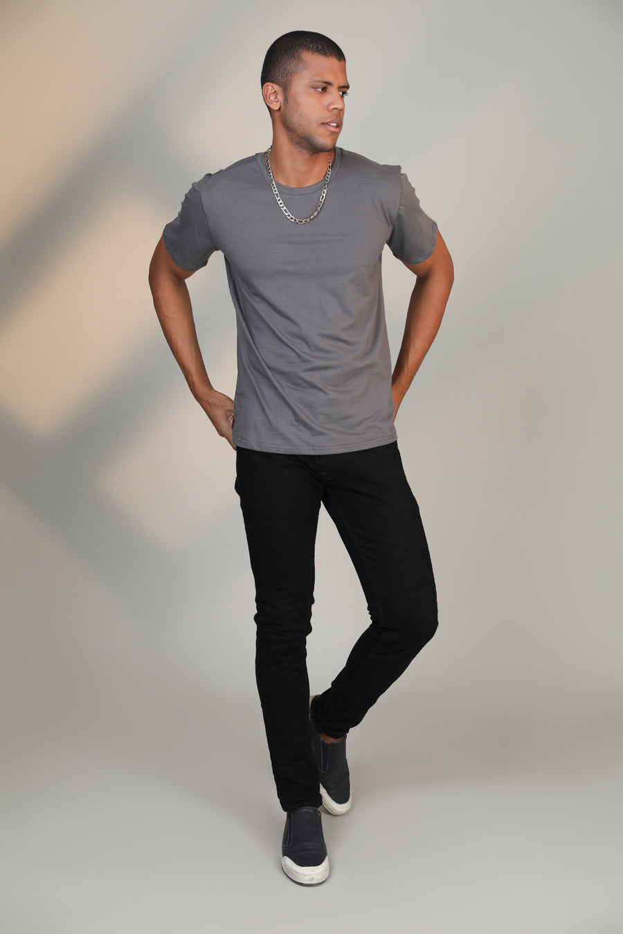 Melange Grey - Short sleeve t-shirt - Botnia