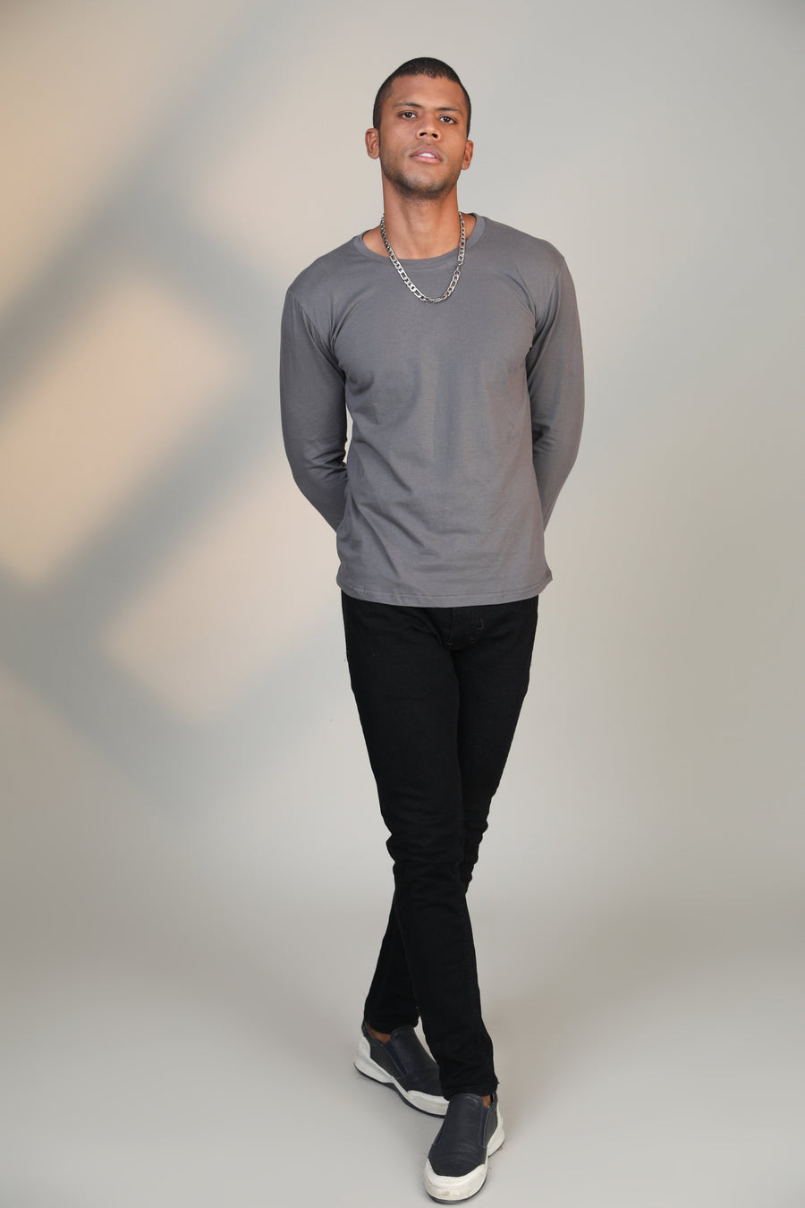 Melange Grey- Full sleeve t-shirt - Botnia