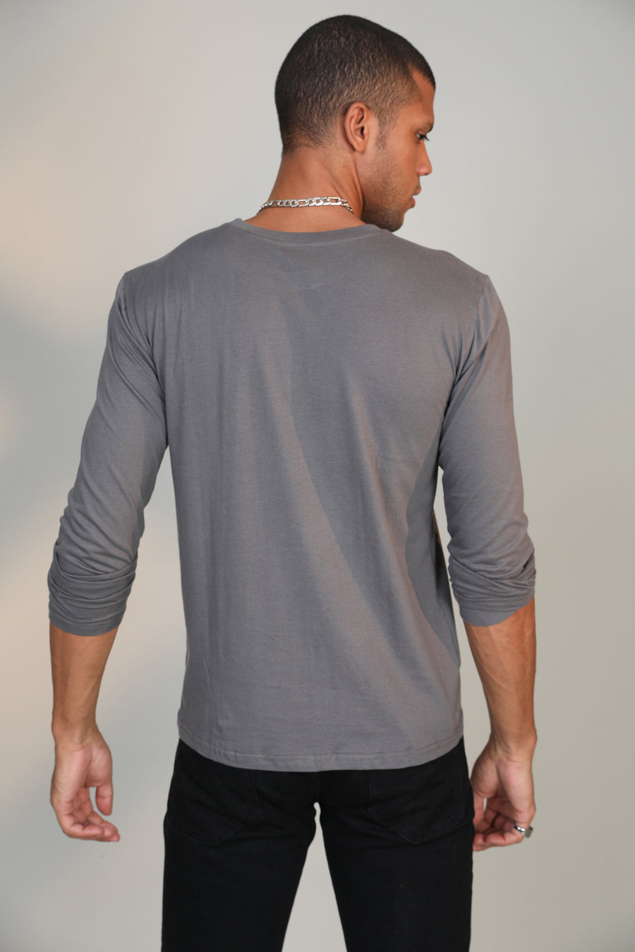 Melange Grey- Full sleeve t-shirt - Botnia