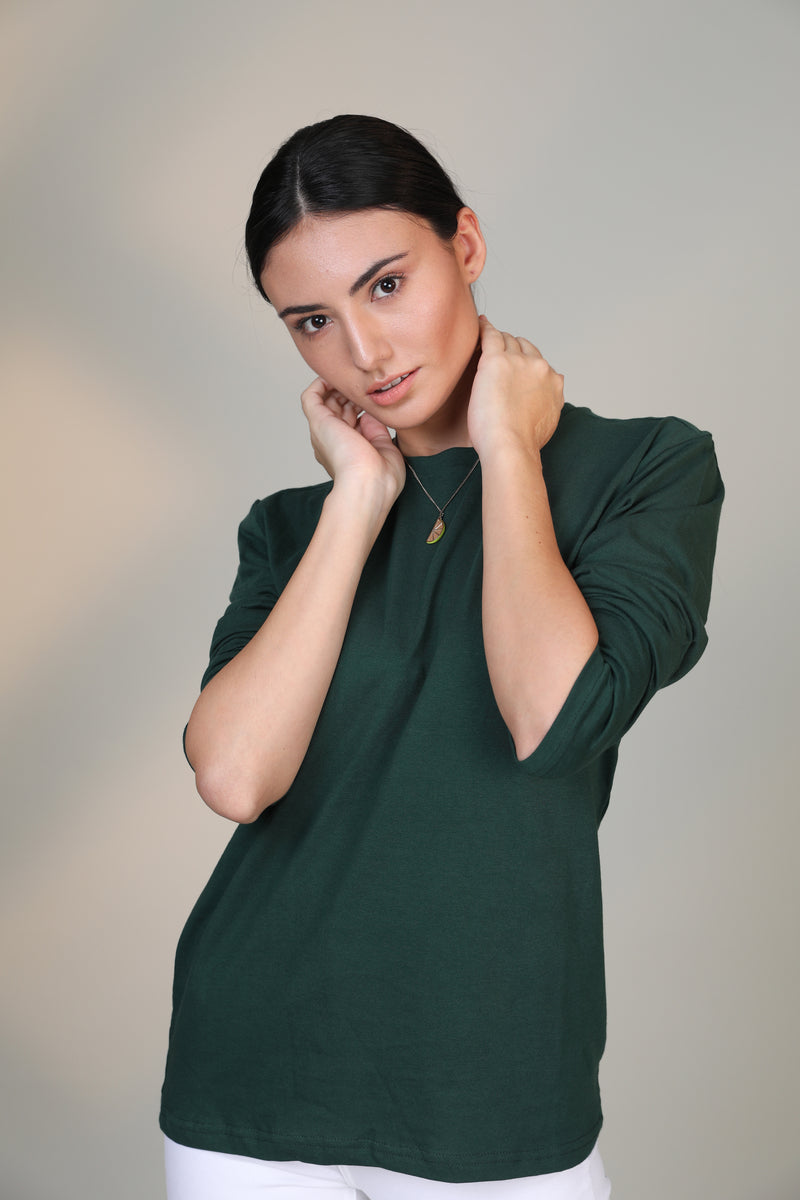 Emerald Green -Women Full sleeve t-shirt - Botnia