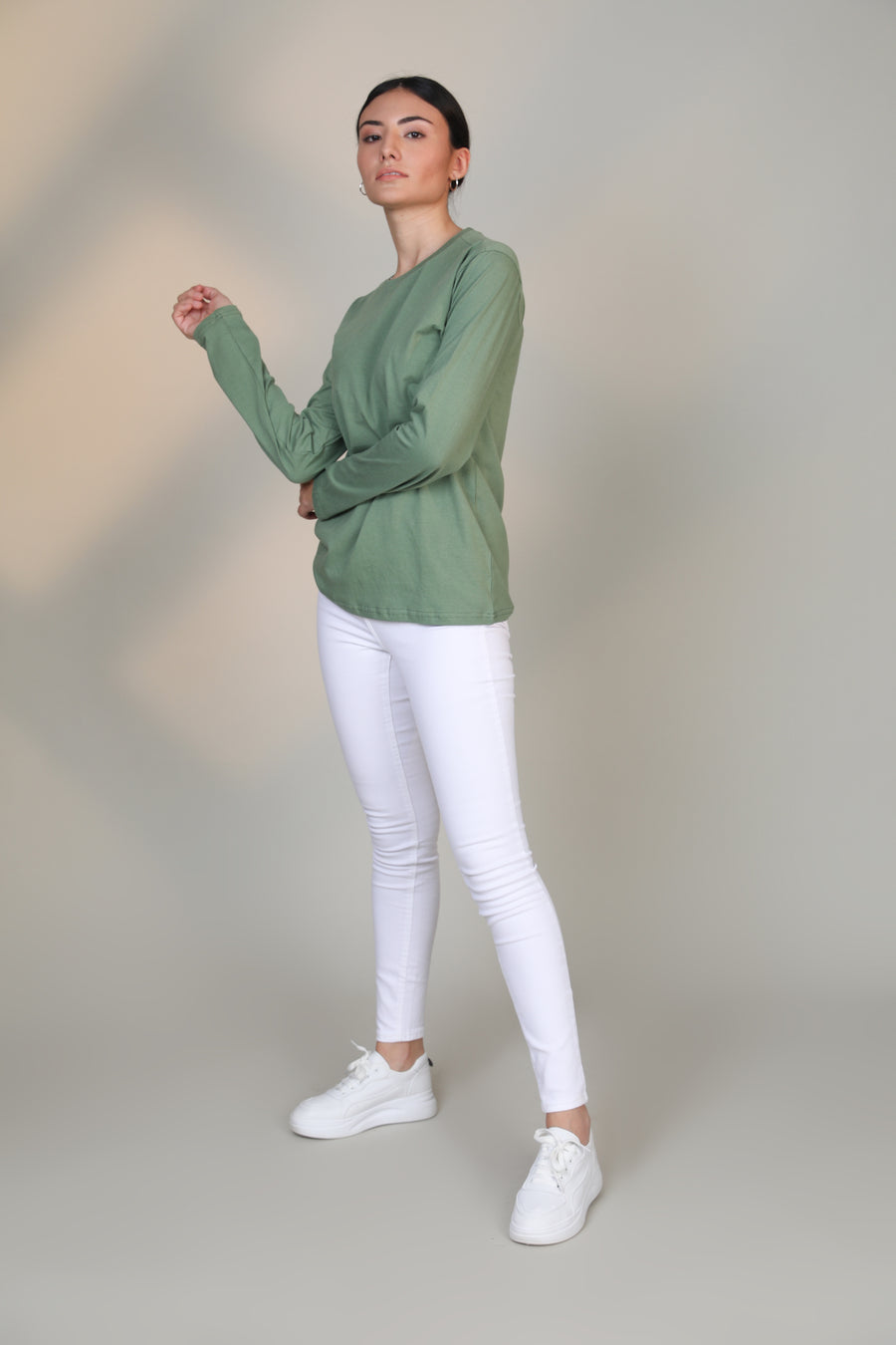 Pastel Green -Women Full sleeve t-shirt - Botnia