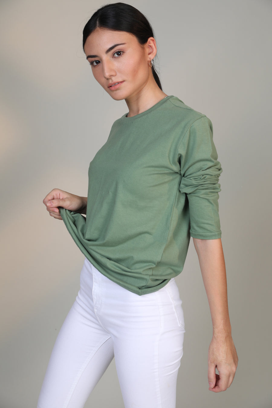 Pastel Green -Women Full sleeve t-shirt - Botnia
