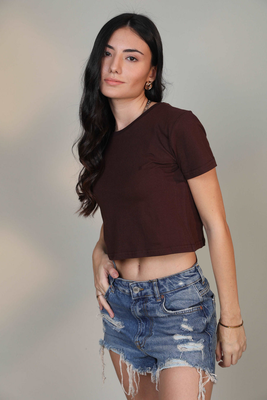 Crop Top- Brown - Botnia