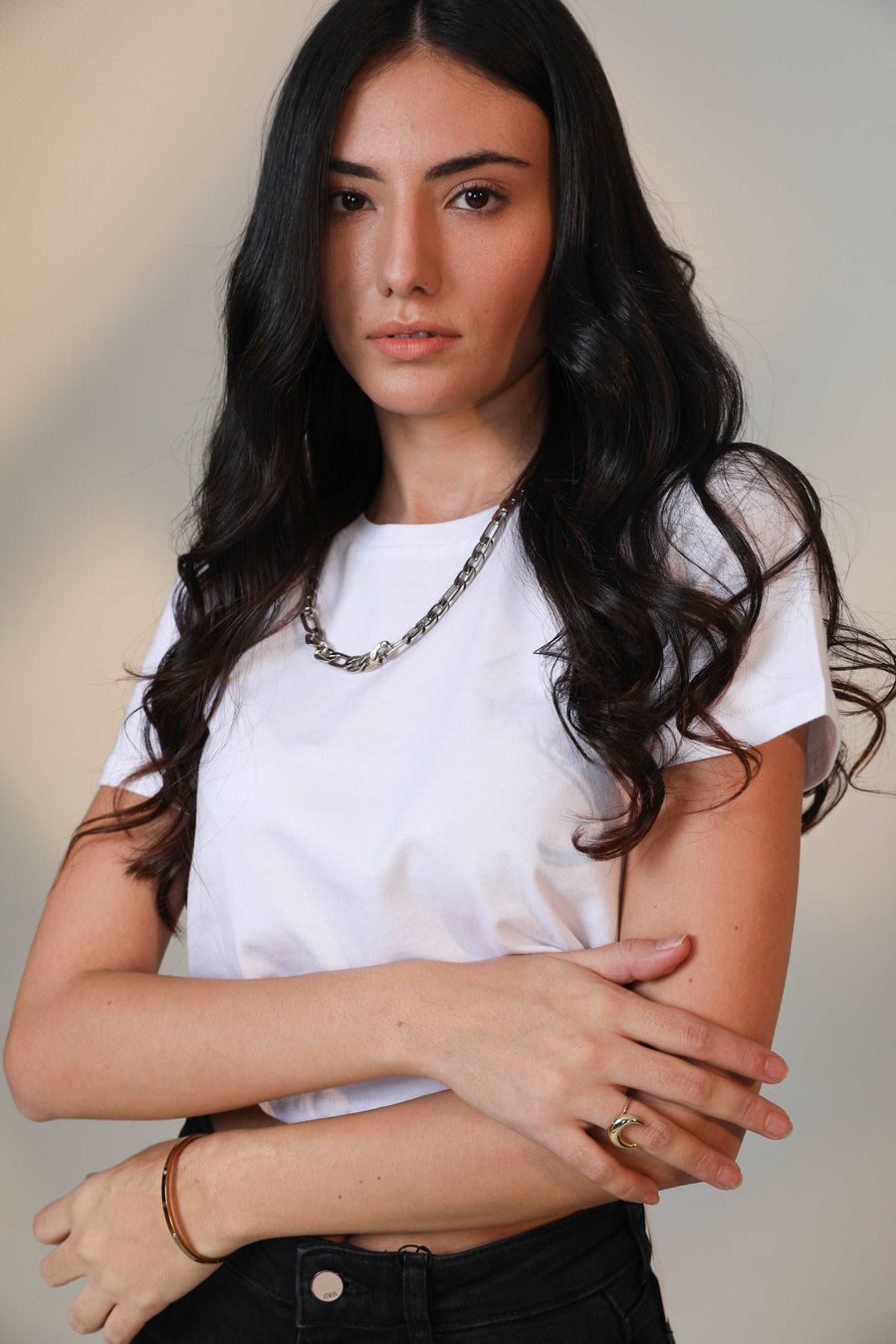 Crop Top- Peace White - Botnia