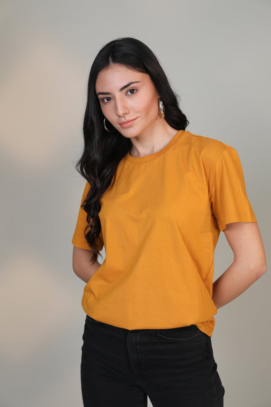 Mustard-Women Short sleeve t-shirt - Botnia
