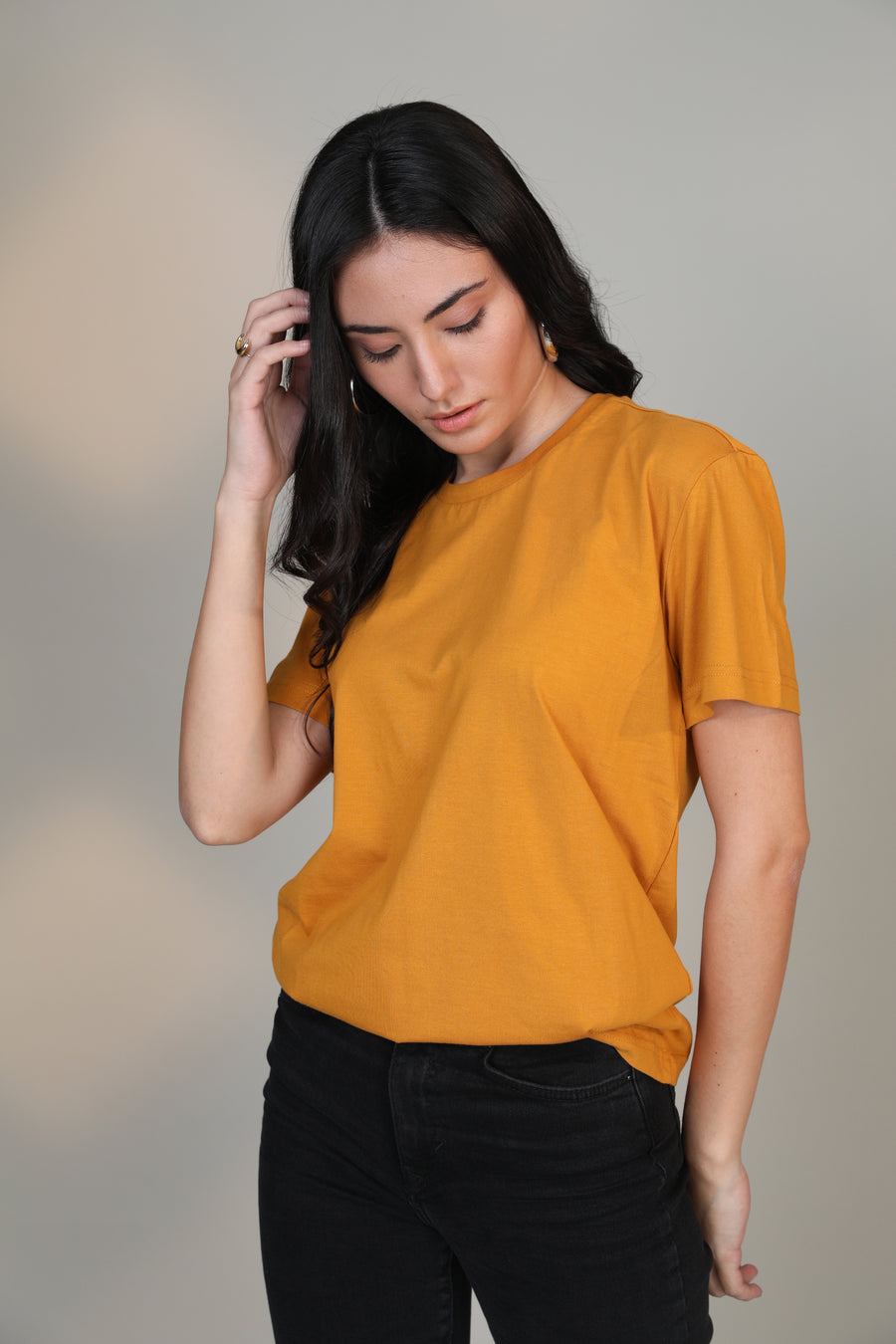 Mustard-Women Short sleeve t-shirt - Botnia
