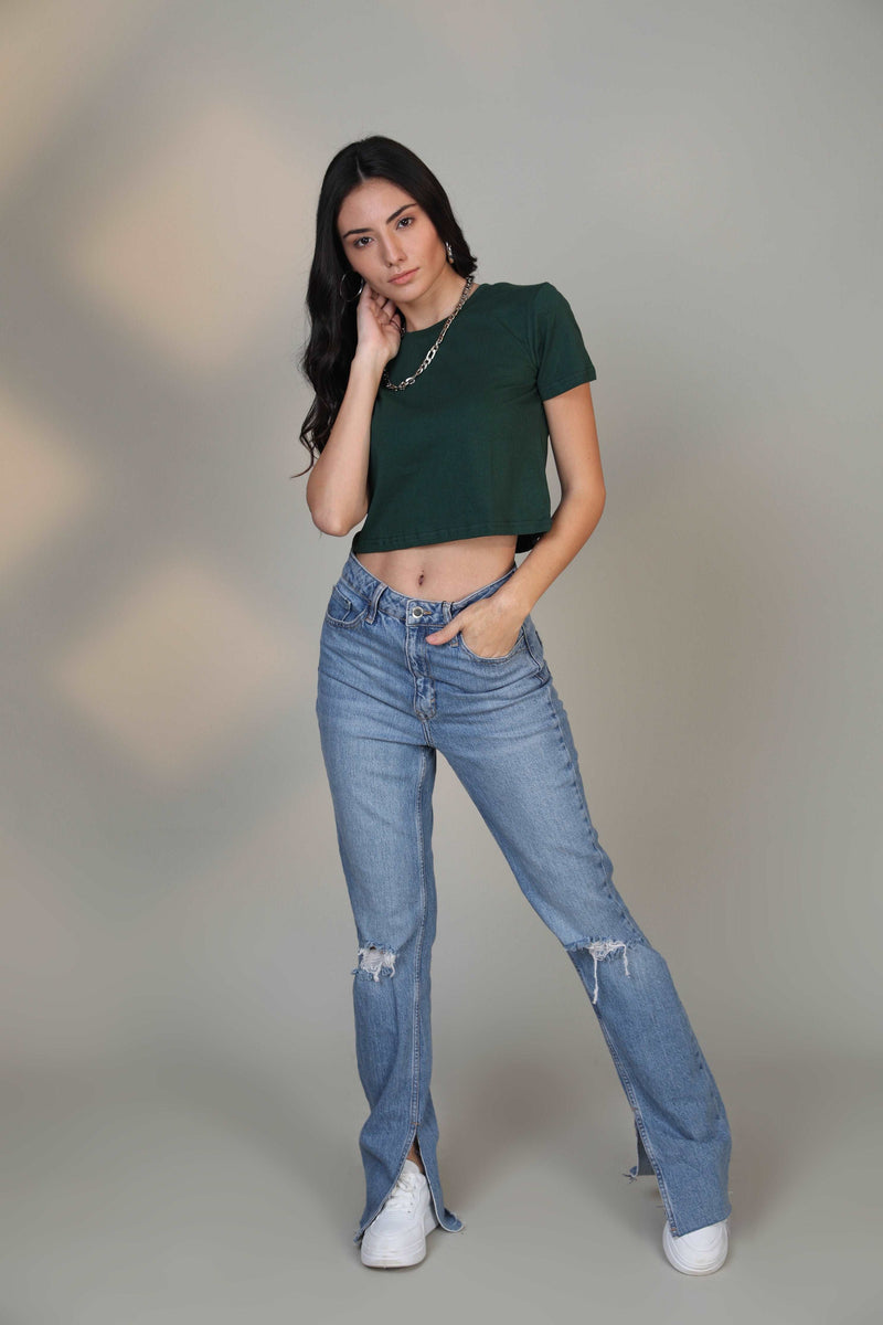 Crop Top- Emerald Green - Botnia