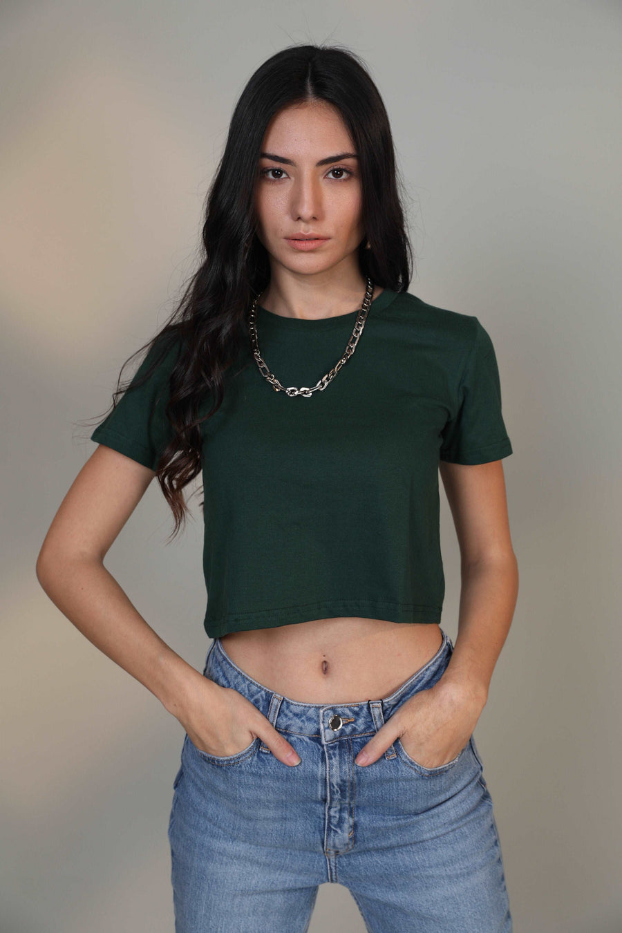 Crop Top- Emerald Green - Botnia