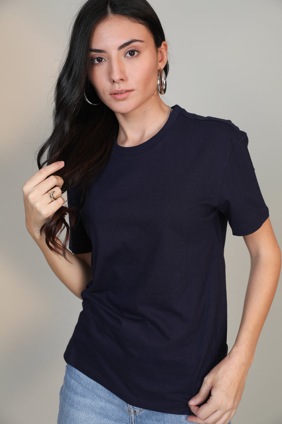 Navy -Women Short sleeve t-shirt - Botnia
