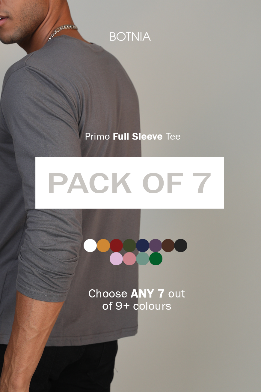 Pack of 7 Full Sleeve T-shirts - Botnia