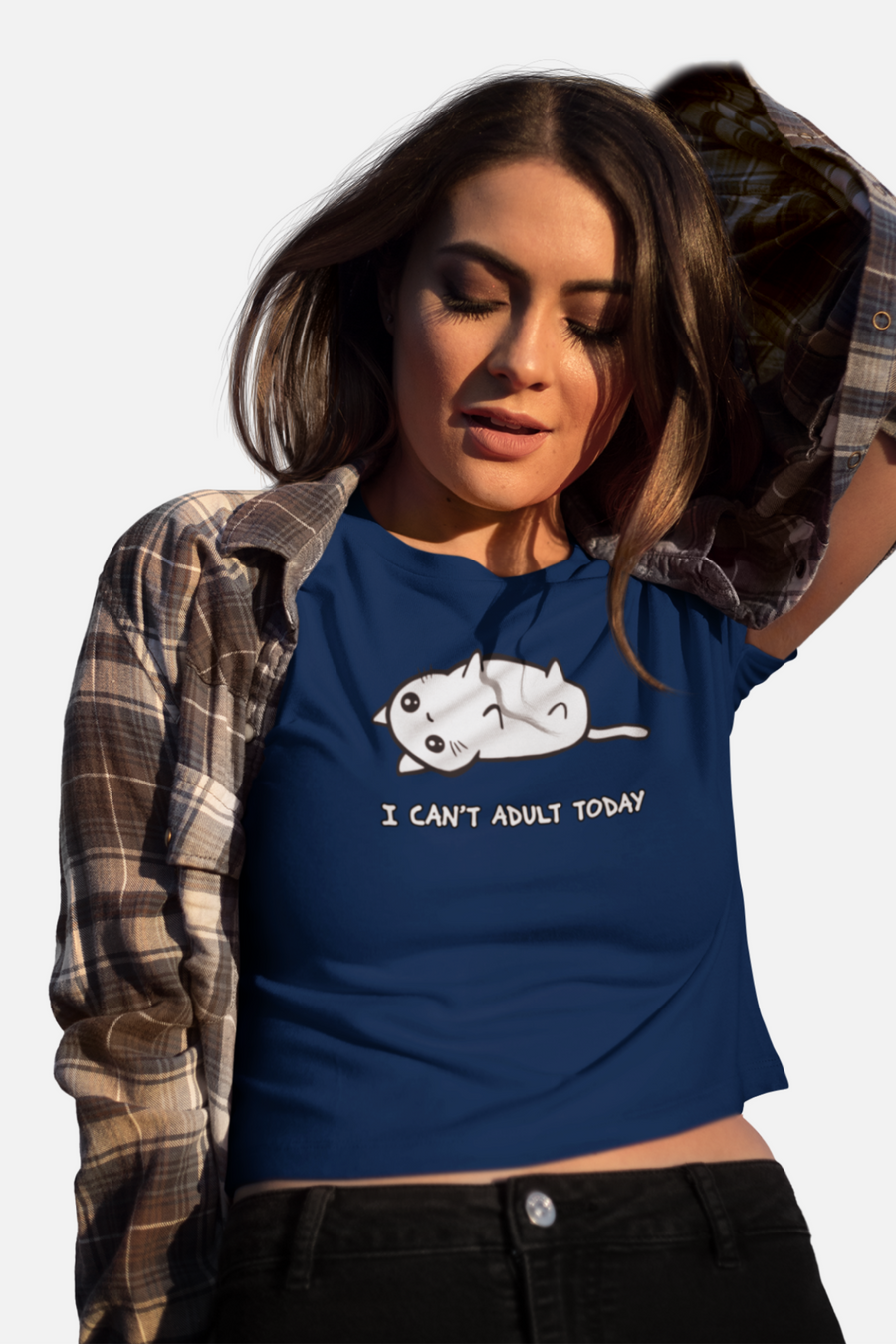 I can't adult today -Crop Top