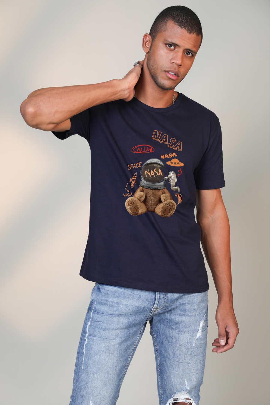Nasa Bear- Half sleeve t-shirt